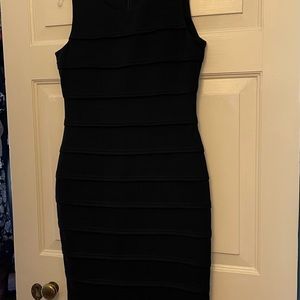 Calvin Klein Ribbed Black Dress